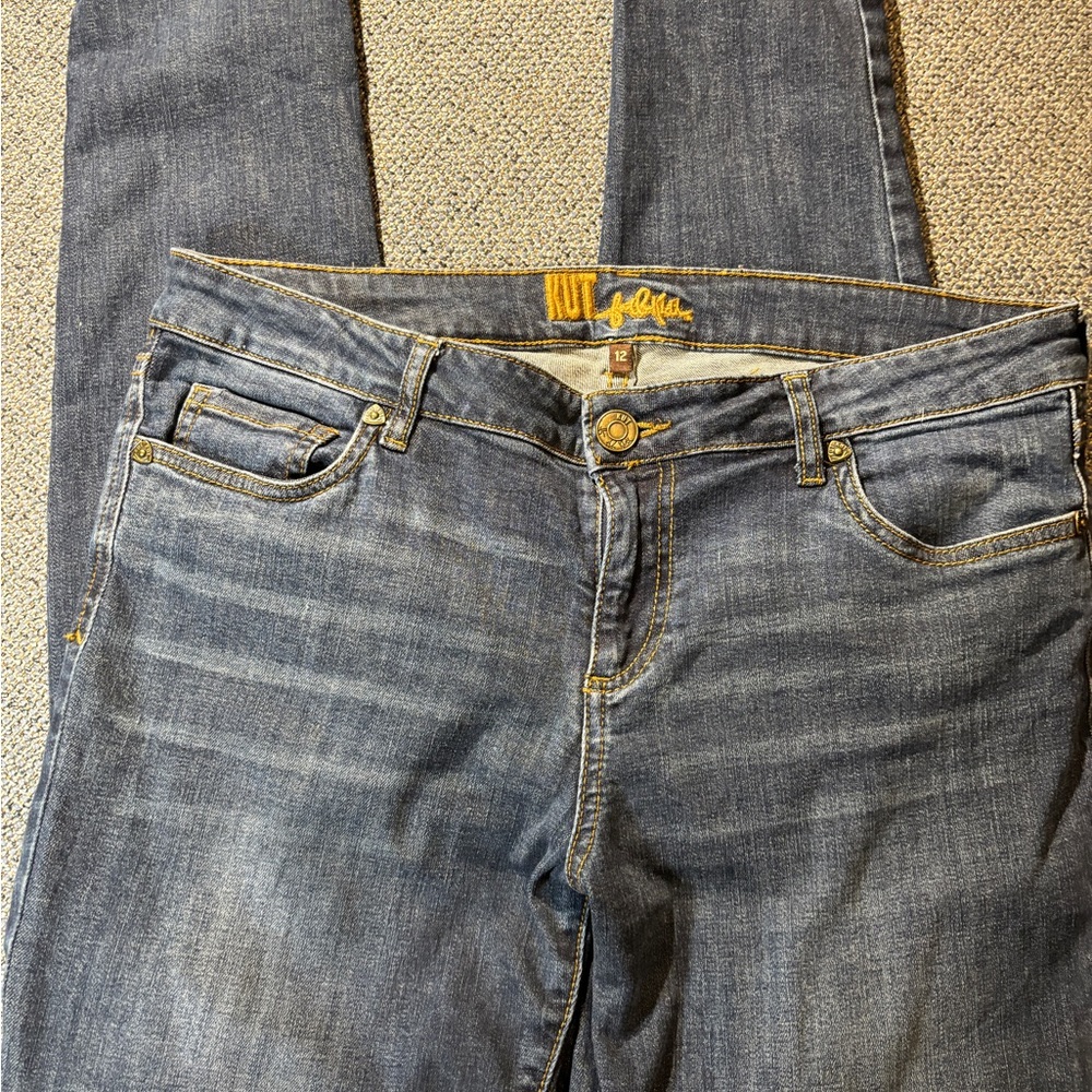 Kut from the Kloth Dark Blue Straight Leg Jeans - Picture 1 of 11